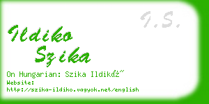 ildiko szika business card